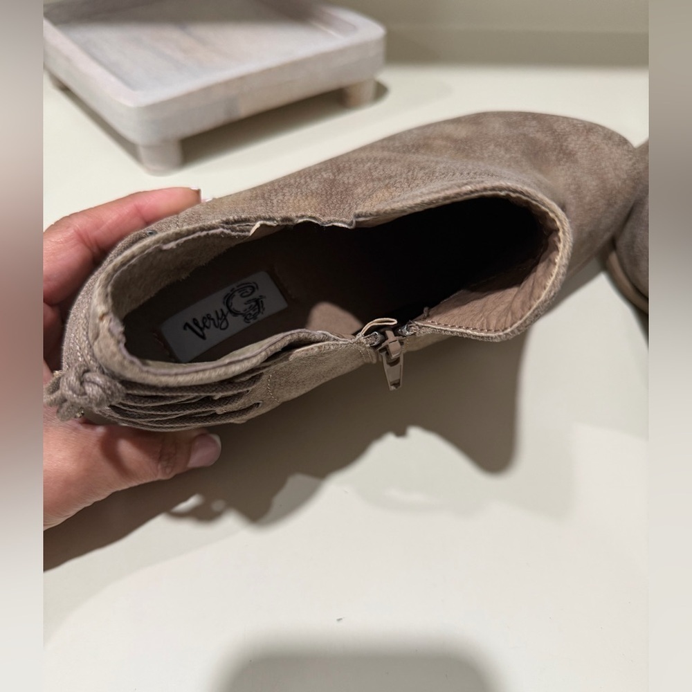 Very G Textured Brown Ankle Booties - Picture 12 of 12
